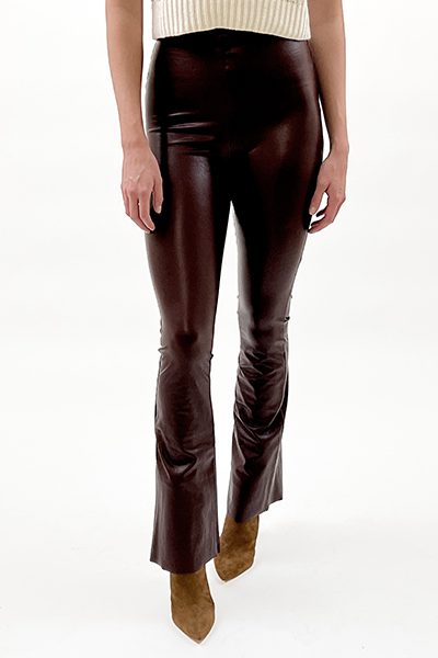H&M Faux Leather Flare Leggings Brown Size 10 - $18 - From elise